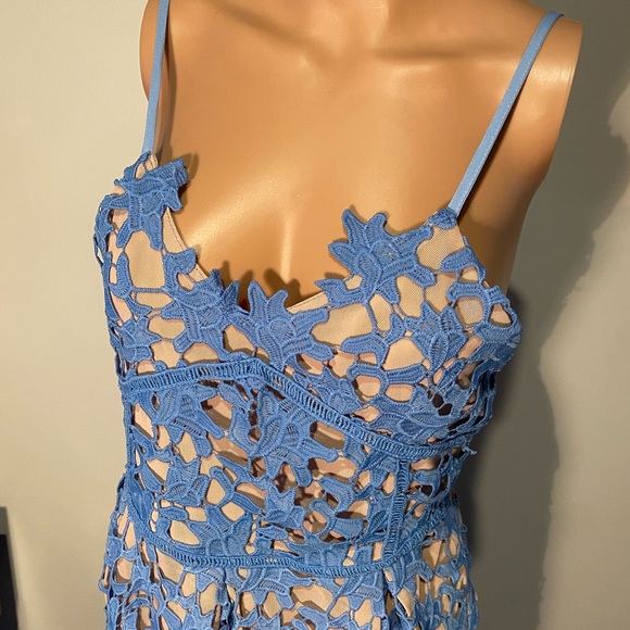 Self-Portrait blue lace dress size UK 10 BNWT - Picture 6 of 11
